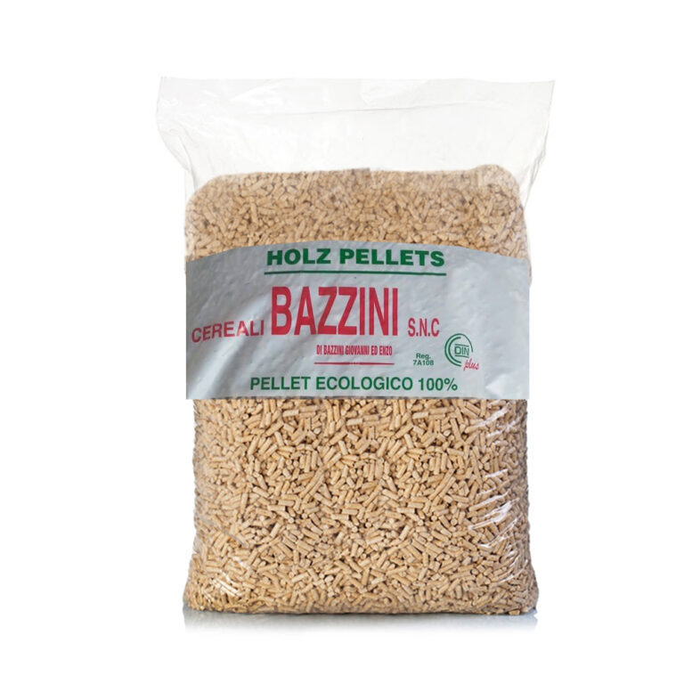 Sacco trasparente di pellet di legno Bazzini da 15 kg